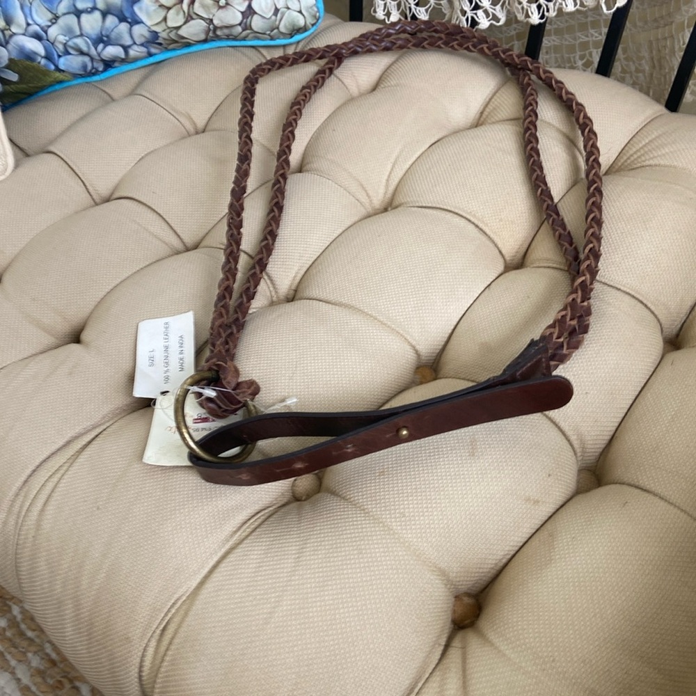 COPY - NWT double braided rope leather belt